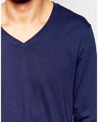 dunkelblaues Langarmshirt von Asos