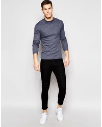 dunkelblaues Langarmshirt von Asos