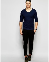 dunkelblaues Langarmshirt von Asos