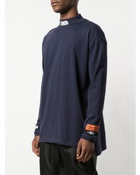 dunkelblaues Langarmshirt von Heron Preston