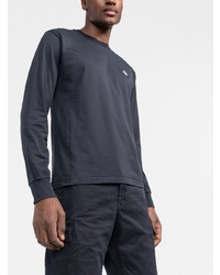 dunkelblaues Langarmshirt von Stone Island