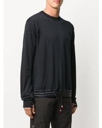 dunkelblaues Langarmshirt von MONCLER GRENOBLE