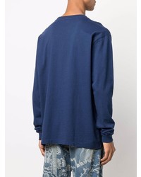 dunkelblaues Langarmshirt von John Elliott