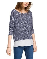 dunkelblaues Langarmshirt von Esprit