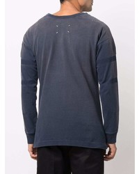 dunkelblaues Langarmshirt von Maison Margiela