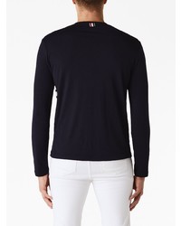 dunkelblaues Langarmshirt von Thom Browne