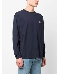 dunkelblaues Langarmshirt von MAISON KITSUNÉ