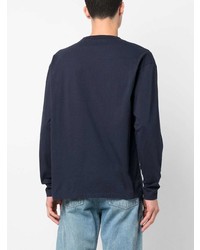 dunkelblaues Langarmshirt von MAISON KITSUNÉ