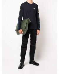 dunkelblaues Langarmshirt von Moncler