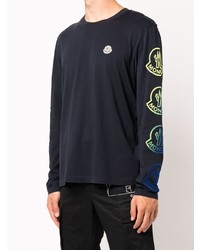 dunkelblaues Langarmshirt von Moncler