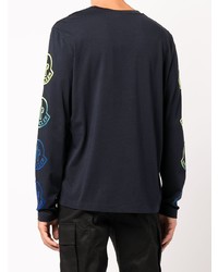 dunkelblaues Langarmshirt von Moncler