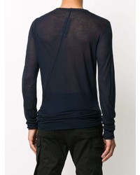 dunkelblaues Langarmshirt von Rick Owens