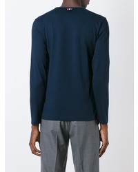 dunkelblaues Langarmshirt von Thom Browne