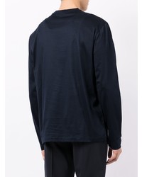 dunkelblaues Langarmshirt von Brioni