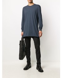 dunkelblaues Langarmshirt von 11 By Boris Bidjan Saberi