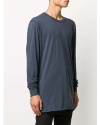 dunkelblaues Langarmshirt von 11 By Boris Bidjan Saberi