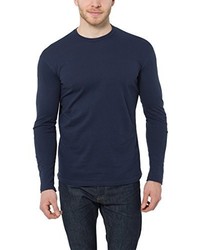 dunkelblaues Langarmshirt von Lower East