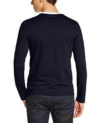 dunkelblaues Langarmshirt von Merc of London