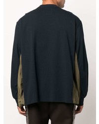 dunkelblaues Langarmshirt von Sacai