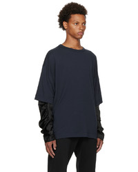 dunkelblaues Langarmshirt von Dries Van Noten