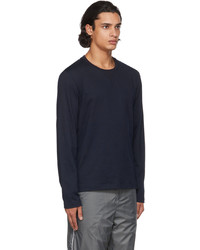 dunkelblaues Langarmshirt von Thom Browne