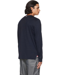 dunkelblaues Langarmshirt von Thom Browne