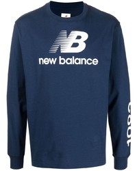 dunkelblaues Langarmshirt von New Balance