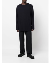 dunkelblaues Langarmshirt von Yohji Yamamoto