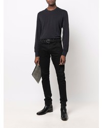 dunkelblaues Langarmshirt von Tom Ford