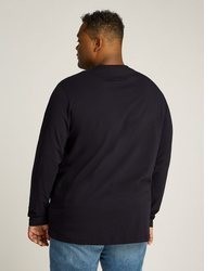dunkelblaues Langarmshirt von Tommy Hilfiger Big & Tall