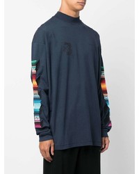 dunkelblaues Langarmshirt von Off-White