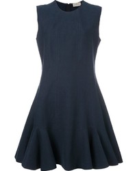 dunkelblaues Leinen Kleid von Lanvin