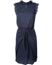dunkelblaues Leinen Kleid von Rebecca Taylor