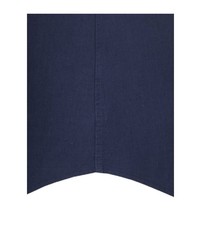 dunkelblaues Leinen Kurzarmhemd von Seidensticker