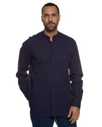 dunkelblaues Leinen Langarmhemd von JP1880