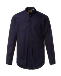 dunkelblaues Leinen Langarmhemd von JP1880