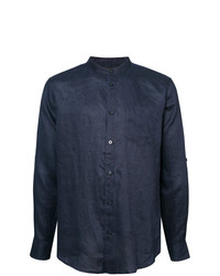 dunkelblaues Leinen Langarmhemd von Onia