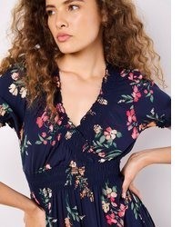 dunkelblaues Maxikleid mit Blumenmuster von Apricot
