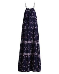 dunkelblaues Maxikleid mit Blumenmuster von Gap