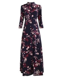 dunkelblaues Maxikleid mit Blumenmuster von YAS