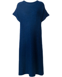 dunkelblaues Mohair Kleid von MM6 MAISON MARGIELA