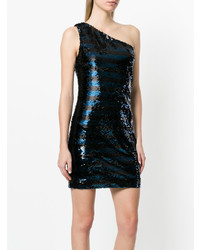 dunkelblaues figurbetontes Kleid aus Pailletten von RtA