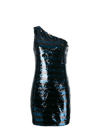 dunkelblaues figurbetontes Kleid aus Pailletten von RtA