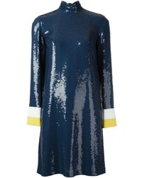 dunkelblaues Paillettenkleid von Emilio Pucci