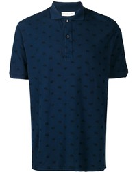 dunkelblaues Polohemd mit Paisley-Muster von Etro