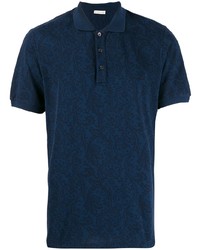 dunkelblaues Polohemd mit Paisley-Muster von Etro