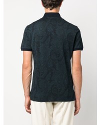 dunkelblaues Polohemd mit Paisley-Muster von Etro