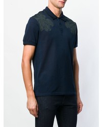 dunkelblaues Polohemd mit Paisley-Muster von Etro