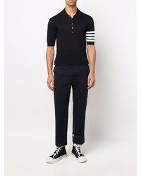 dunkelblaues Polohemd von Thom Browne