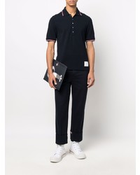 dunkelblaues Polohemd von Thom Browne